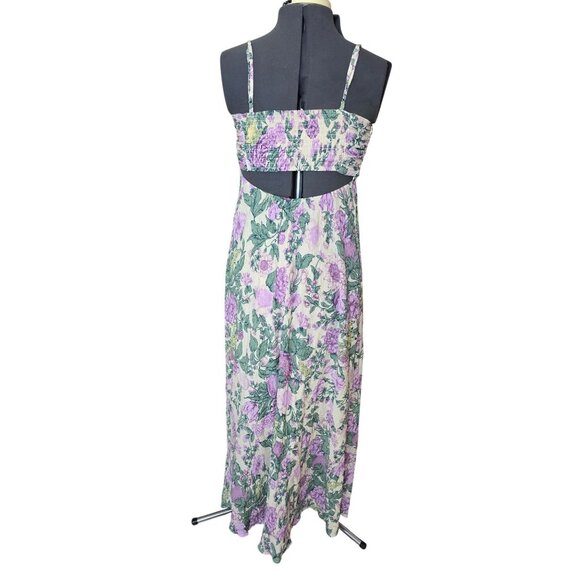 Abercrombie & Fitch Emerson Open-Back Maxi Dress Cream Floral M - Picture 4 of 9